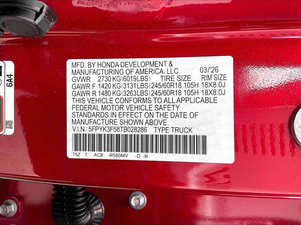 New 2026 Radiant Red Metallic II Honda RTL image 17