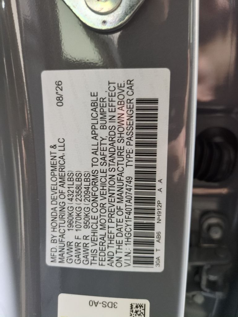 New 2026 Urban Gray Pearl Honda SE image 29