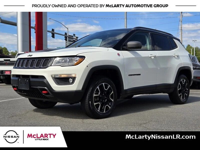 Used 2021 White Clearcoat JEEP TRAILHAWK 4X4 image 1