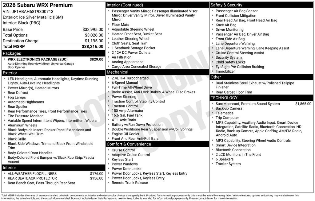 Used 2026 Silver Subaru Premium image 2