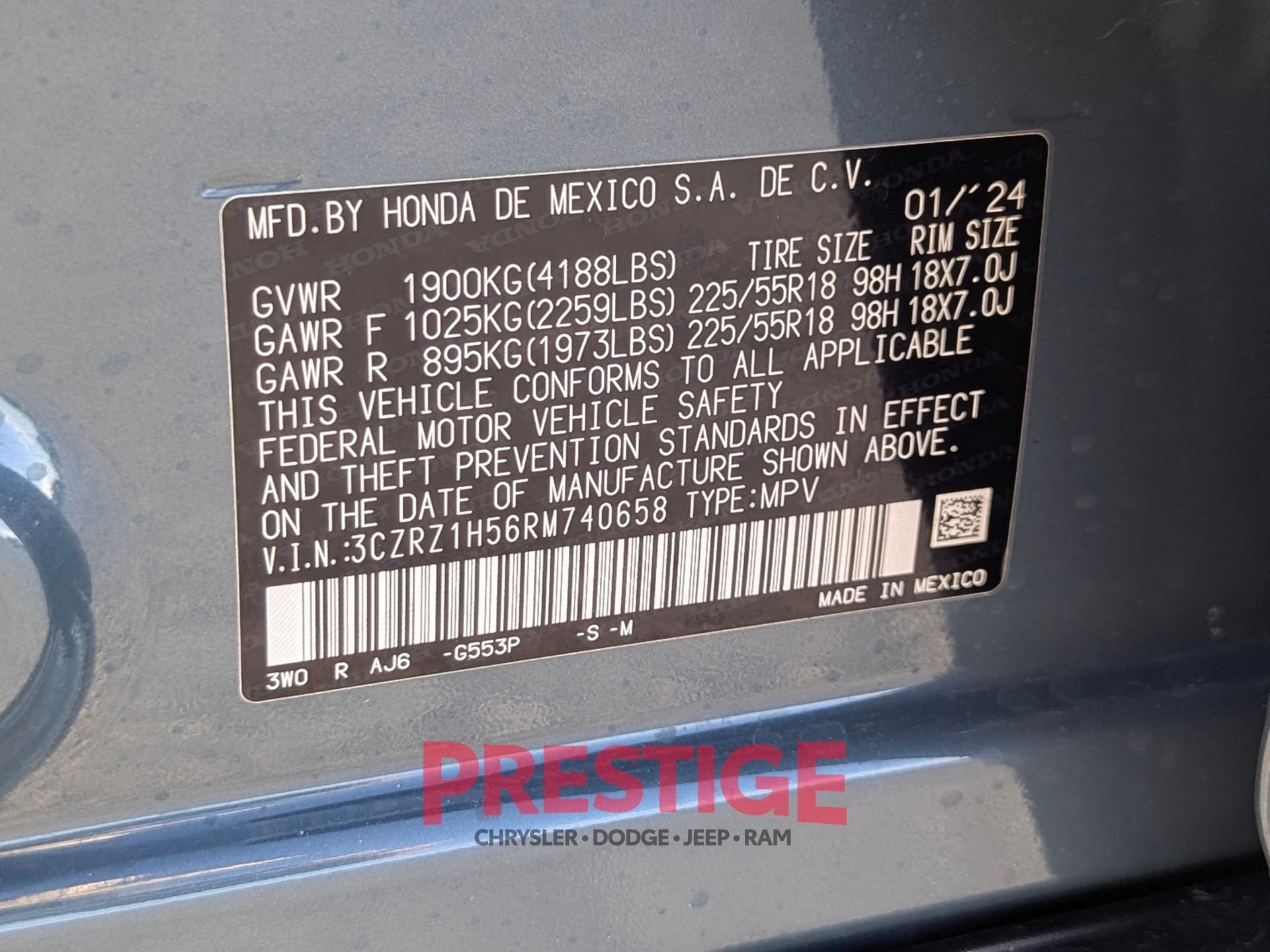 Used 2024 Blue Honda Sport image 32