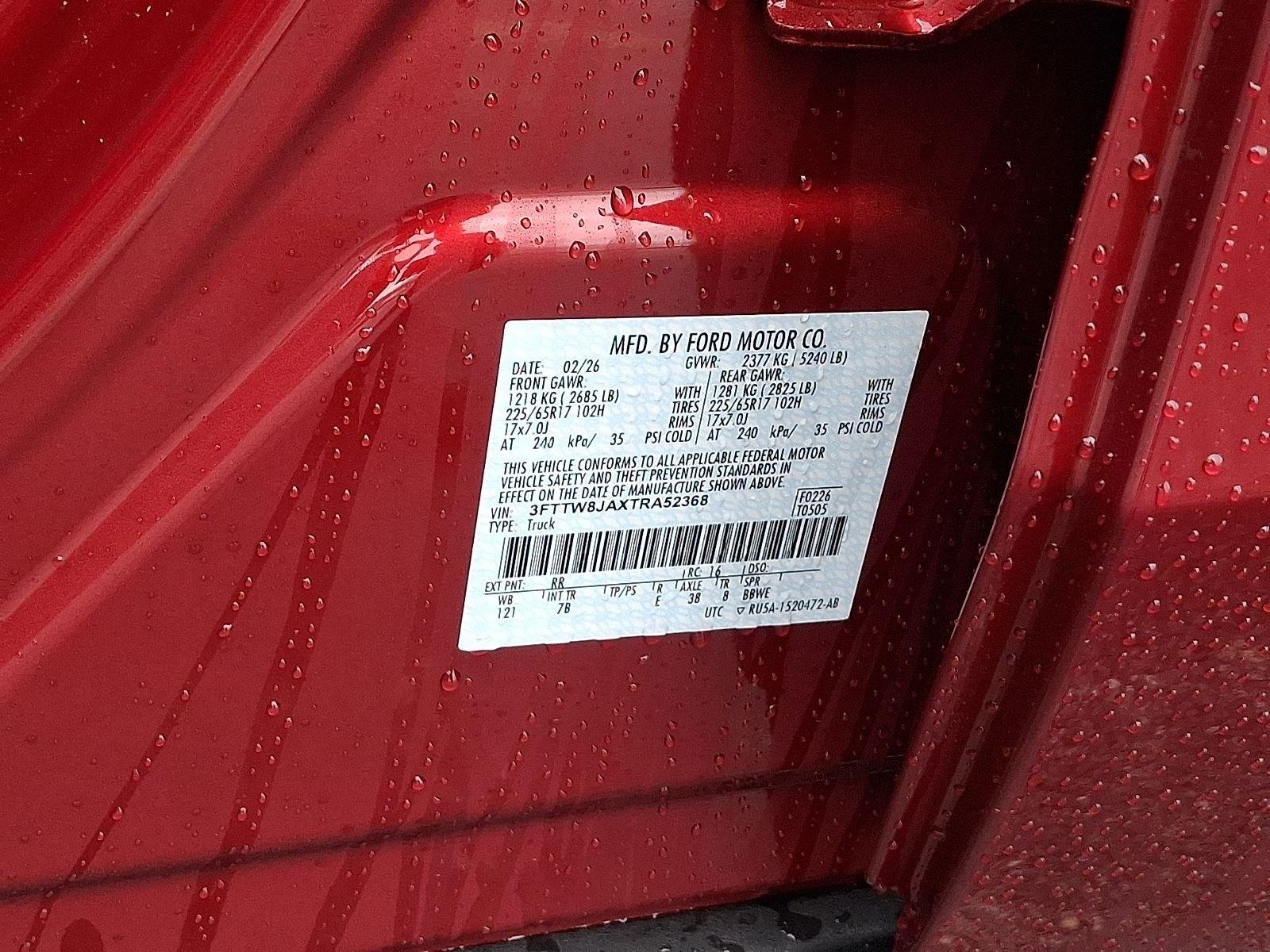 New 2026 Ruby Red Metallic Tinted Clearcoat Ford XLT image 18