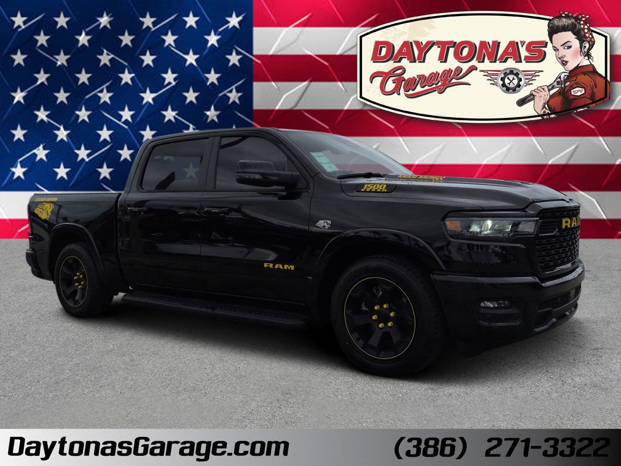 New 2026 Diamond Black Crystal Pearlcoat RAM Big Horn image 1