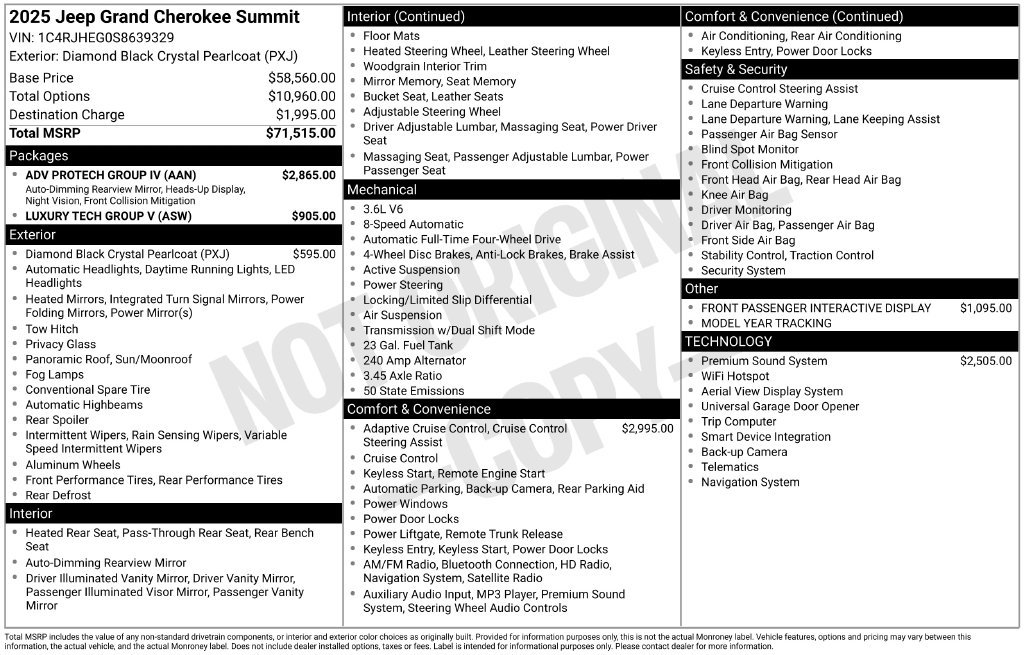 Used 2025 Black Jeep Summit image 2