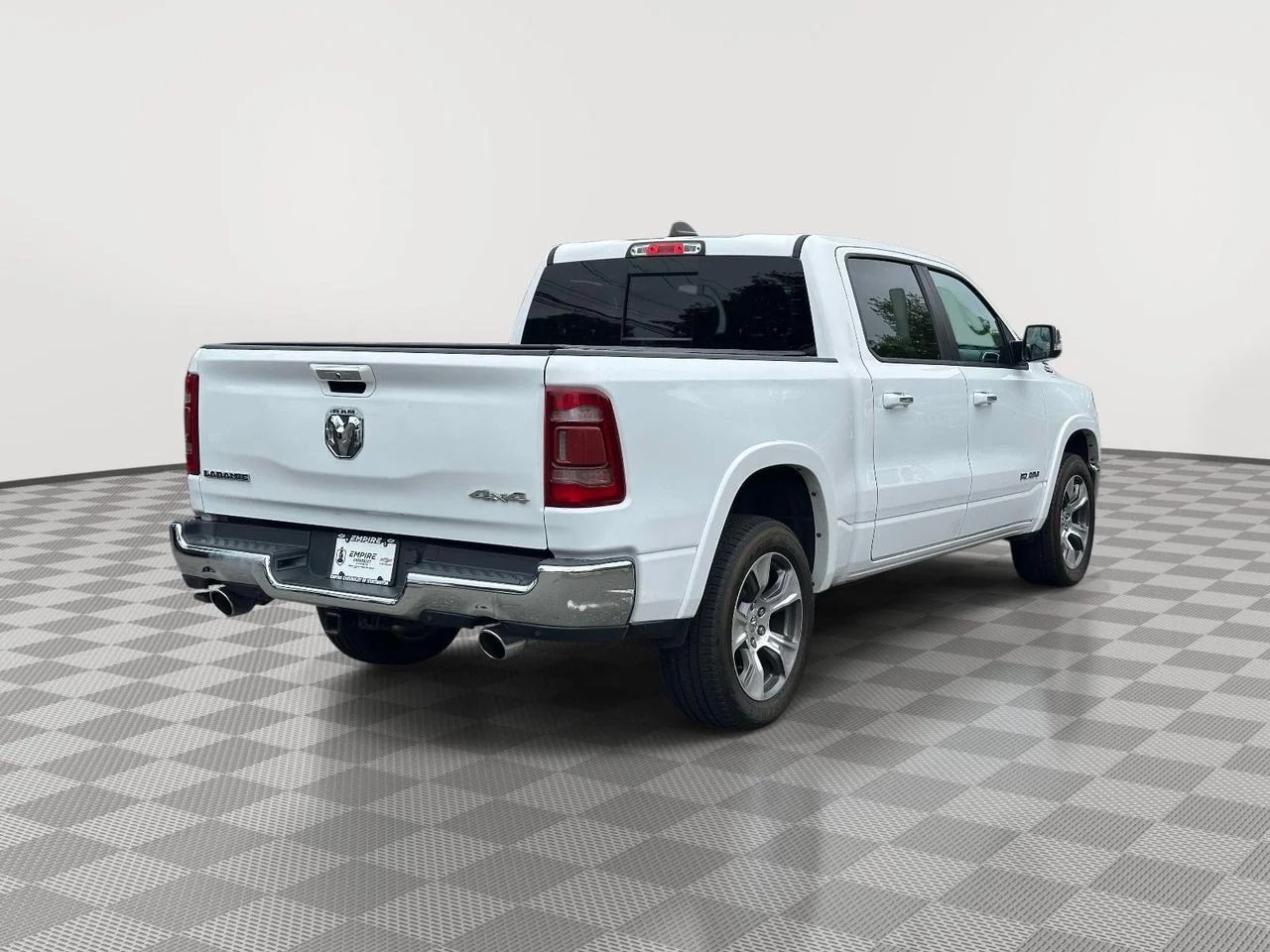 Used 2021 Bright White Clearcoat RAM Laramie Crew Cab 4x4 57