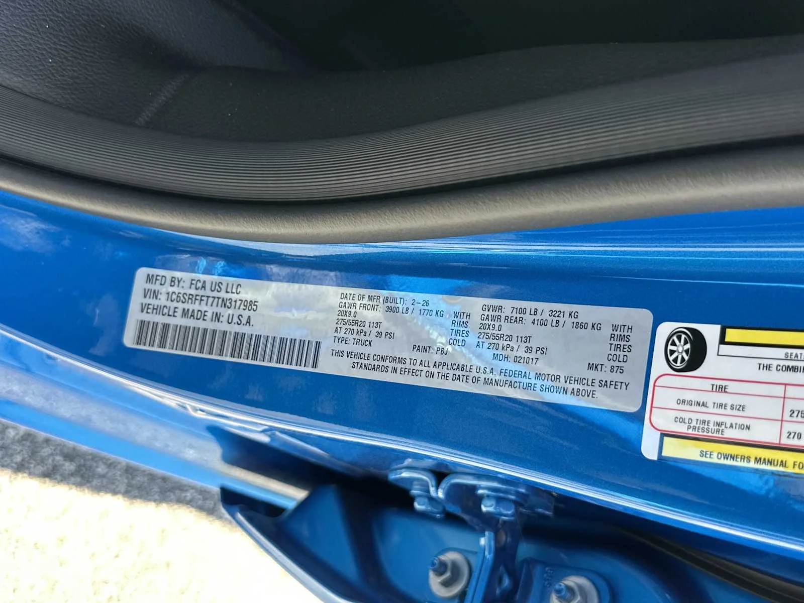New 2026 Hydro Blue Pearl-Coat Exterior Paint RAM Big Horn image 28