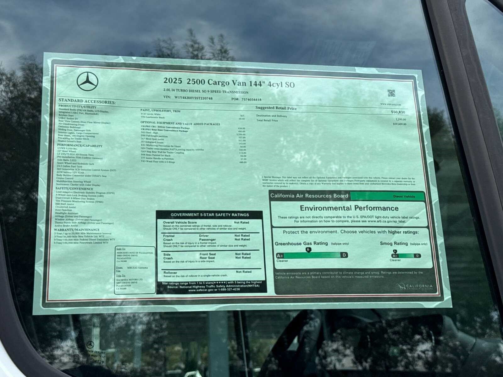 New 2025 Arctic White Mercedes-Benz 2500 High Roof SO Diesel 144 WB image 26