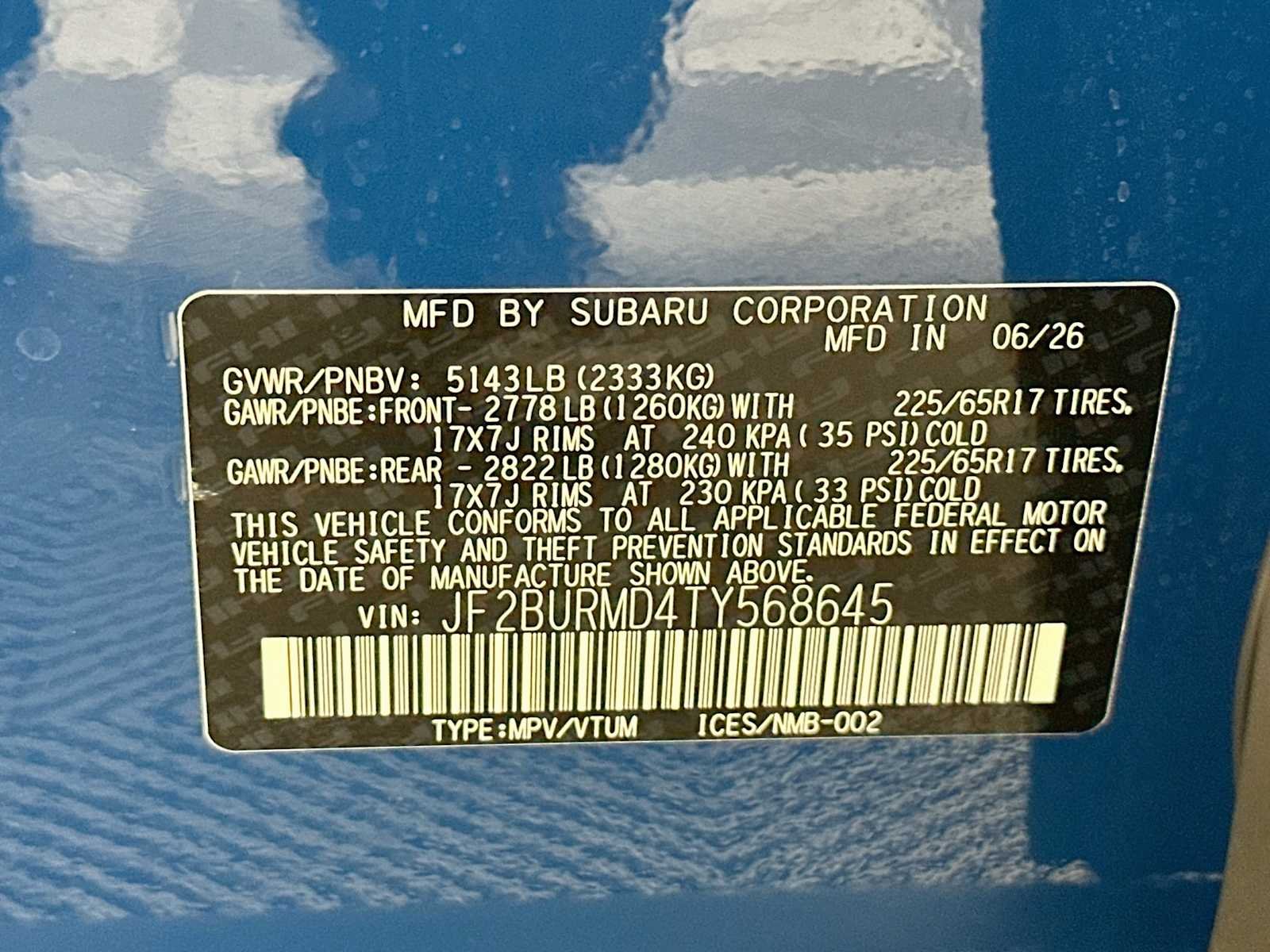New 2026 GEYSER BLUE Subaru Wilderness image 31