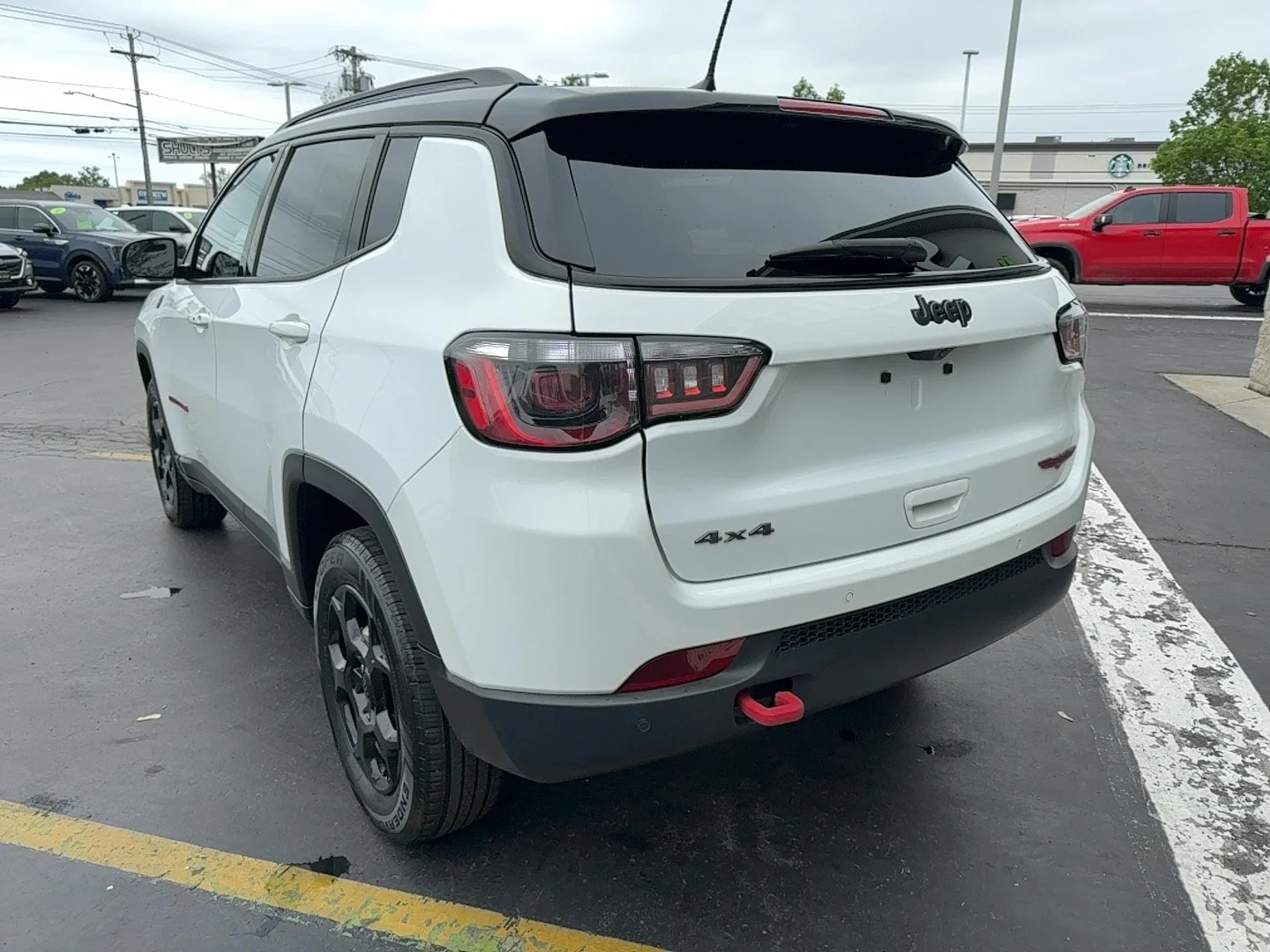 Used 2023 Bright White Clearcoat Jeep Trailhawk image 3