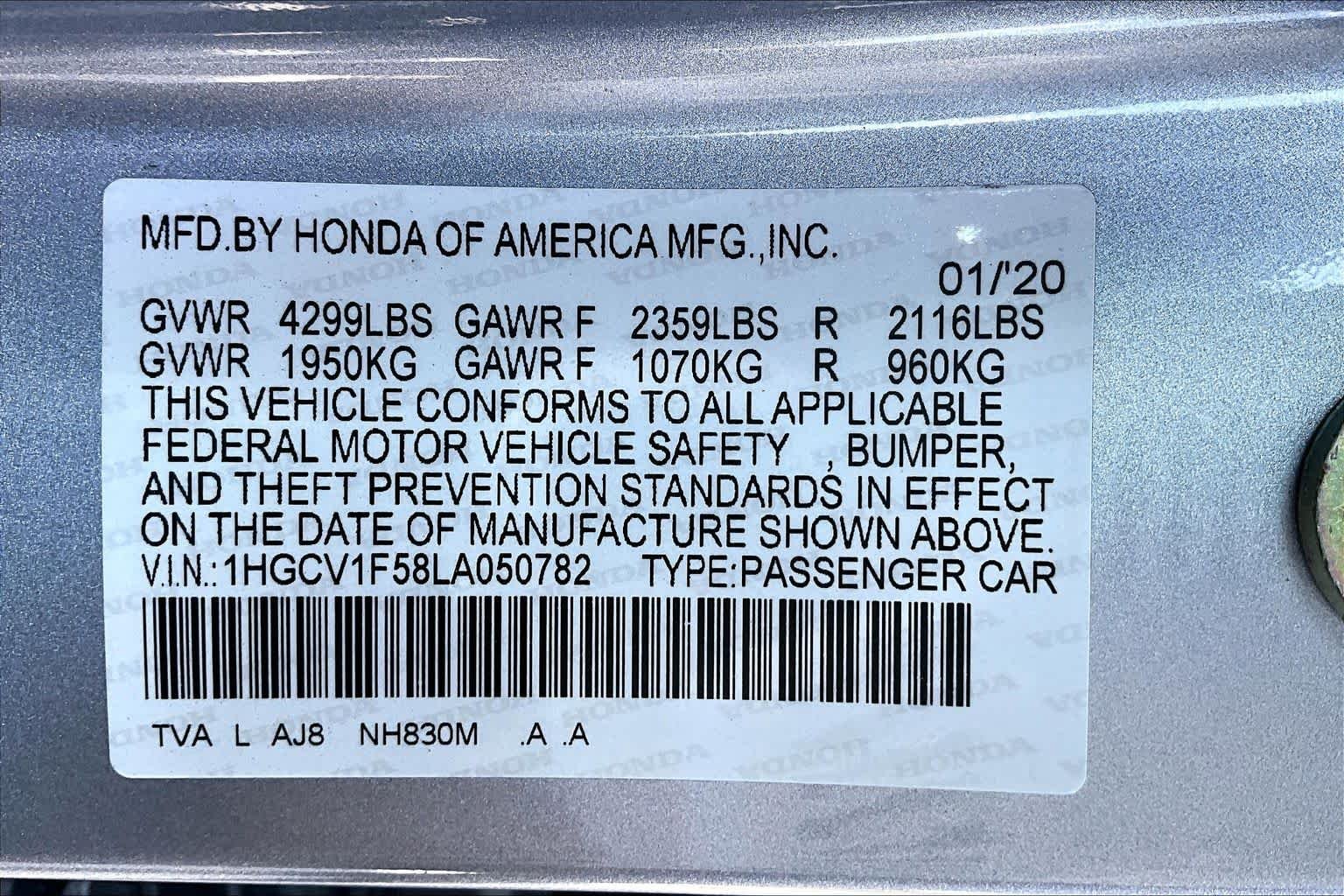 Used 2020 Lunar Silver Metallic Honda EX-L image 36