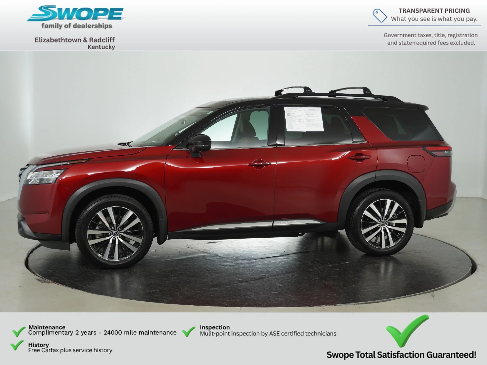 Used 2024 Scarlet Ember Tintcoat/Super Black Nissan Platinum image 6