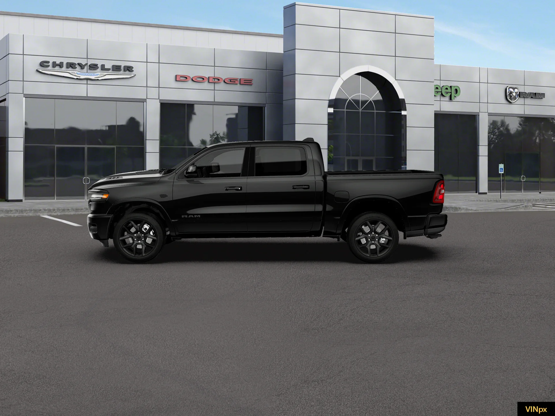 New 2027 Diamond Black Crystal Pearlcoat Ram Laramie image 3
