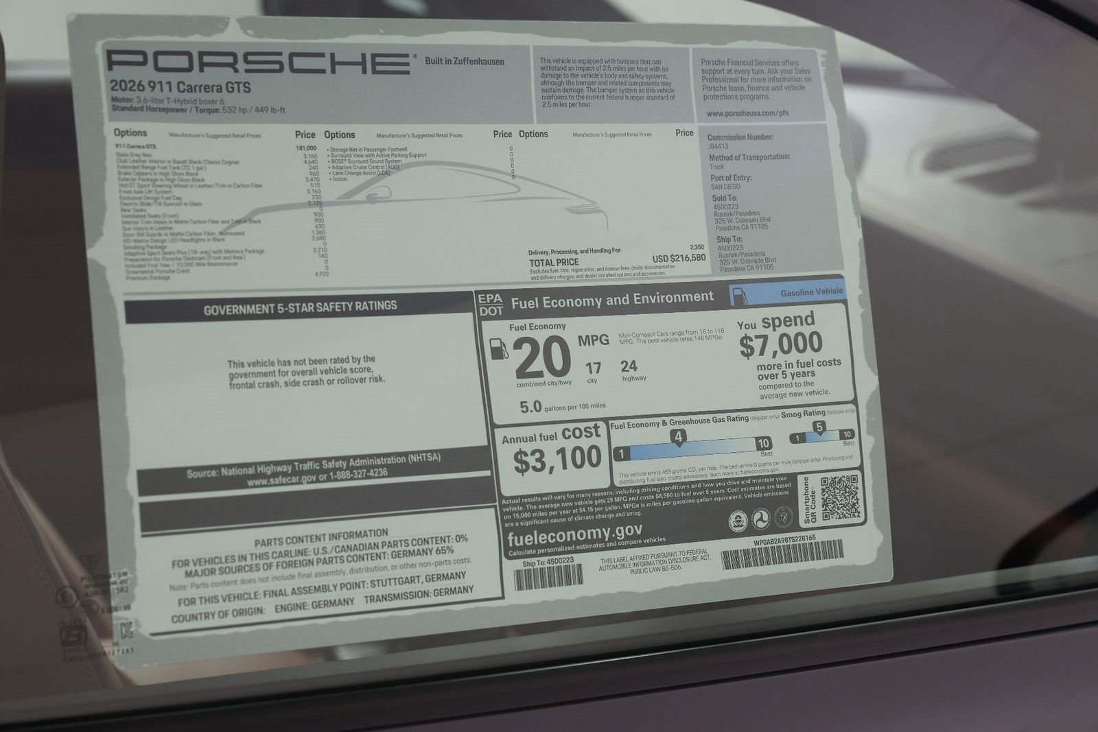 New 2026 Slate Grey Neo Porsche Carrera GTS image 25