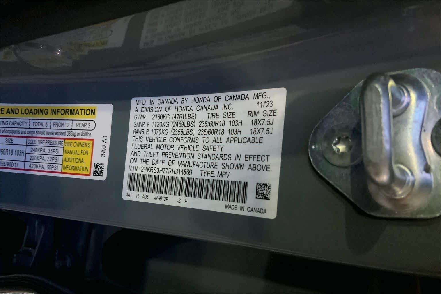 Used 2024 Urban Gray Pearl Honda EX-L image 30