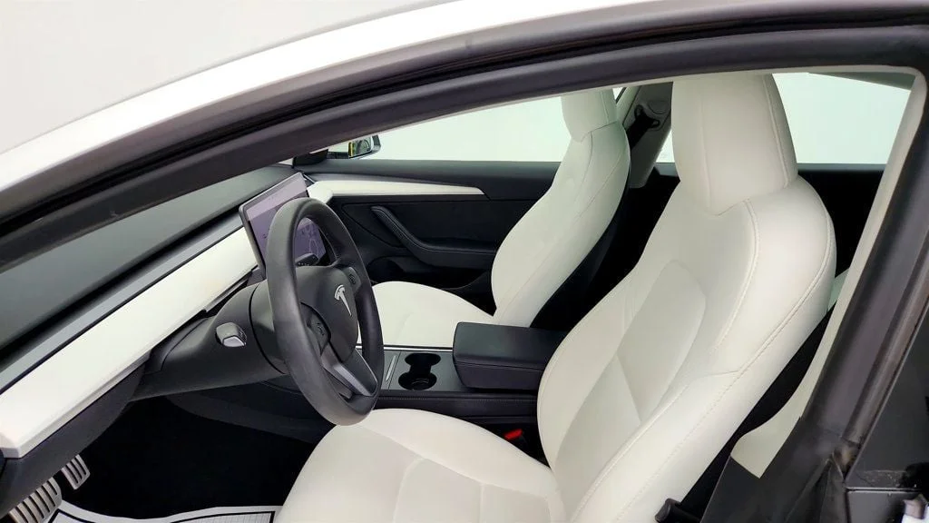 Used 2023 Pearl White Multi-Coat Tesla Performance AWD w/ White & Black Premium Interior image 23