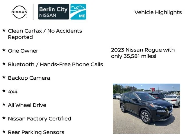Used 2023 Super Black Nissan SV image 8