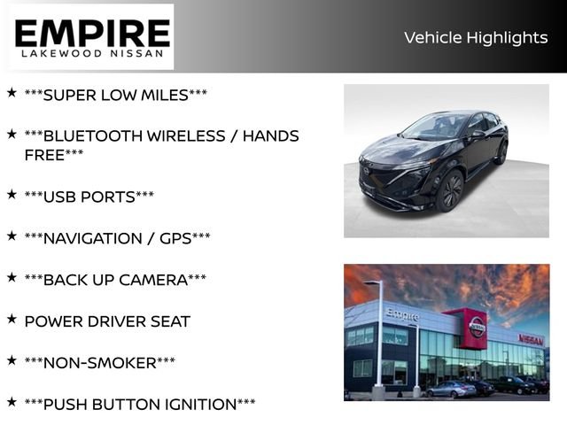 Certified 2024 Nissan ARIYA Engage+ with VIN JN1DF0BB4RM738035 for sale in Lakewood, CO