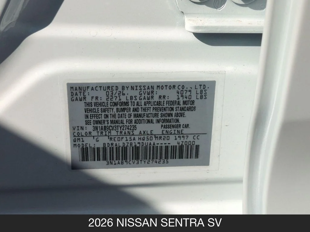 New 2026 White Nissan SV image 25