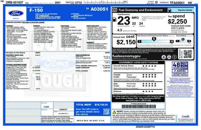 New 2026 Black Ford Lariat image 3