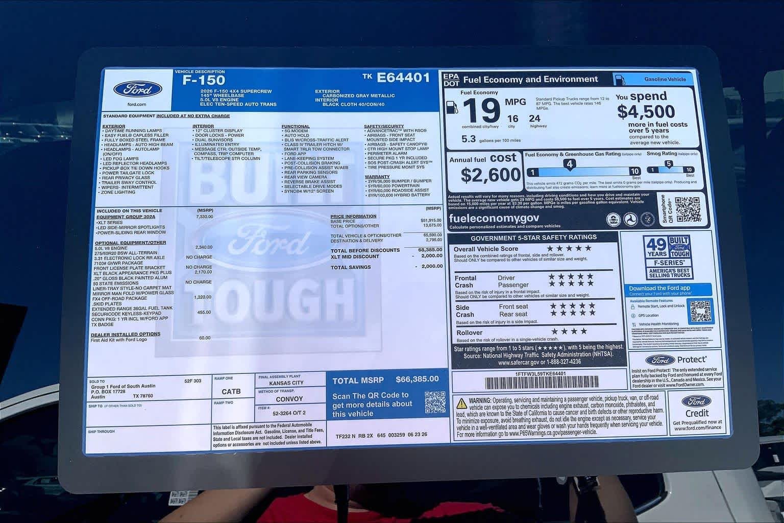 New 2026 Carbonized Gray Metallic Ford XLT image 21