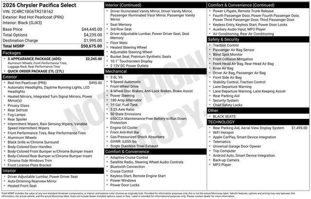 2026 Chrysler Pacifica Select - Photo 45