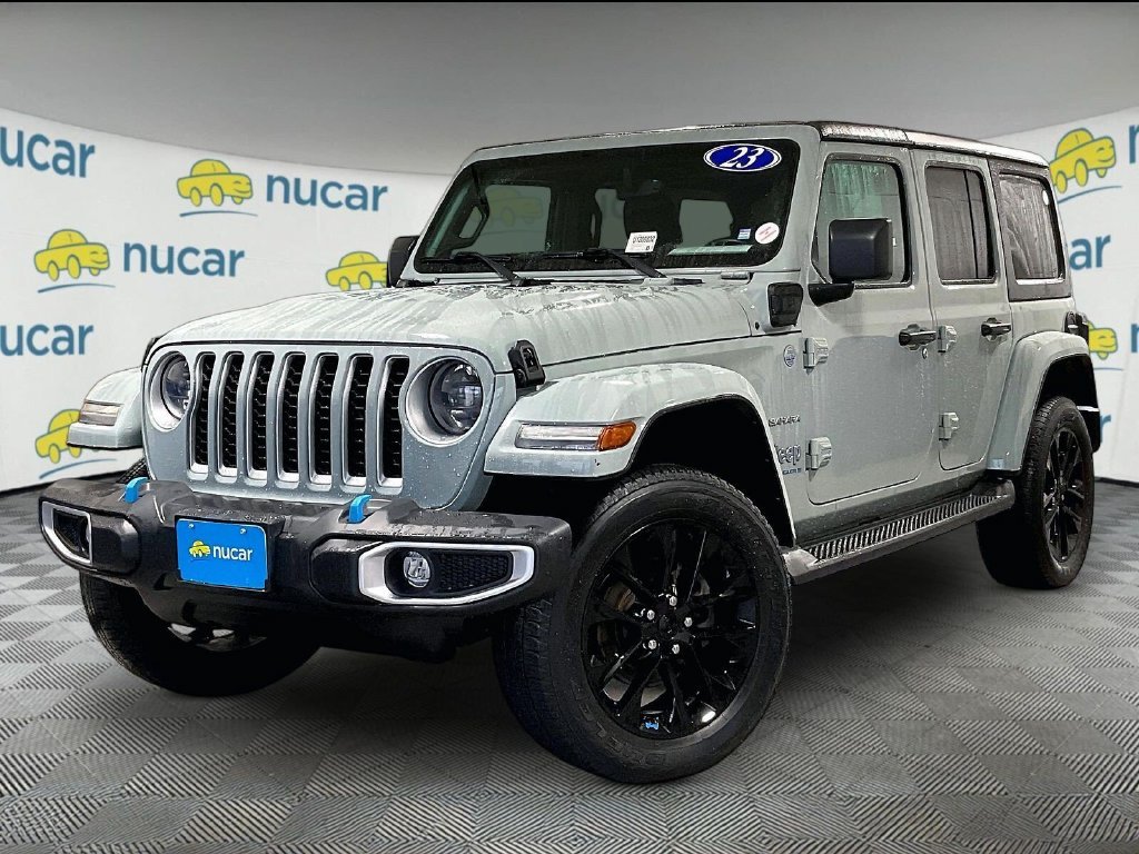 Used 2023 Gray Jeep Sahara 4xe image 3