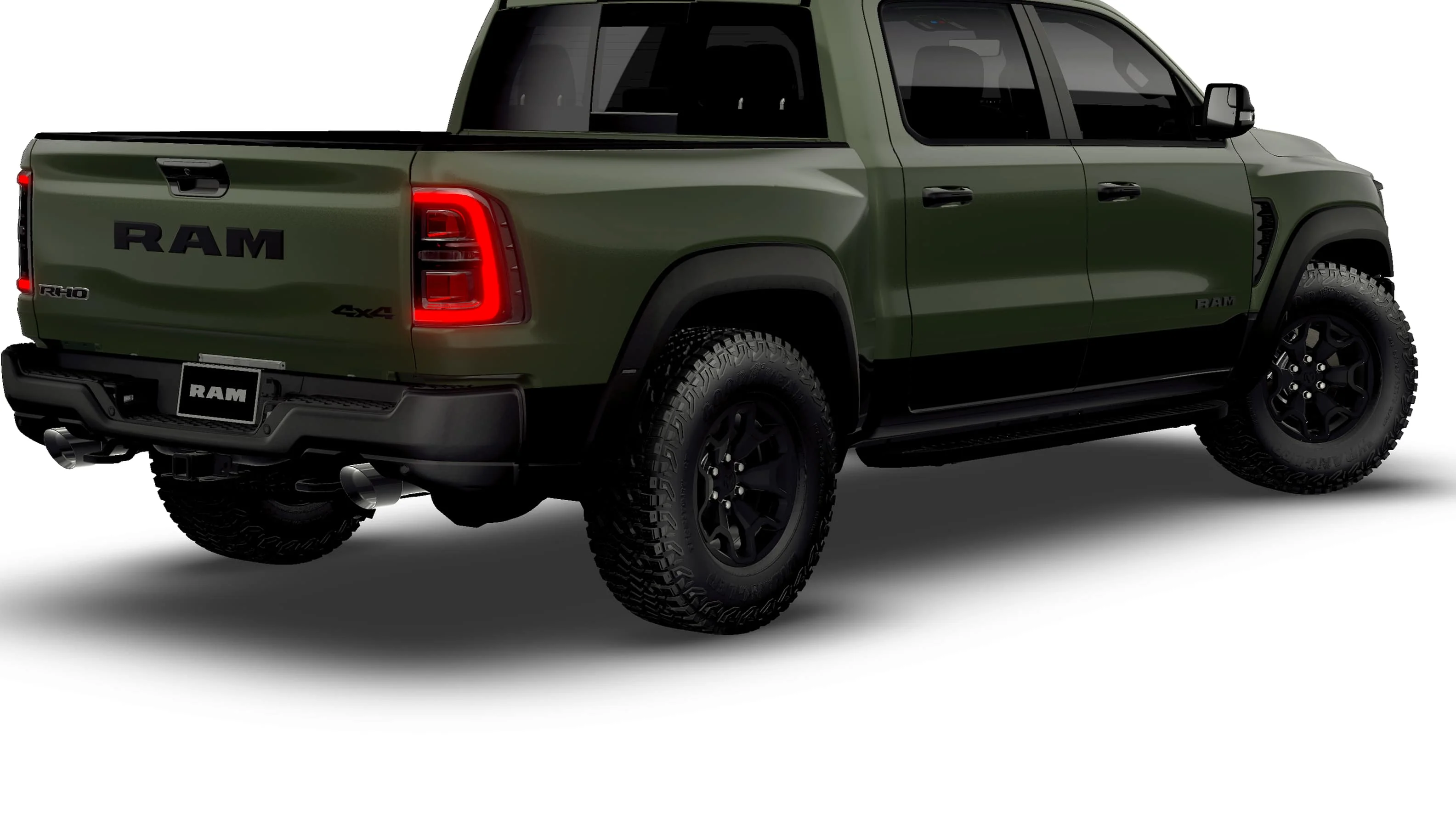 New 2026 Serrano Green Metallic RAM RHO Crew Cab 4x4 5