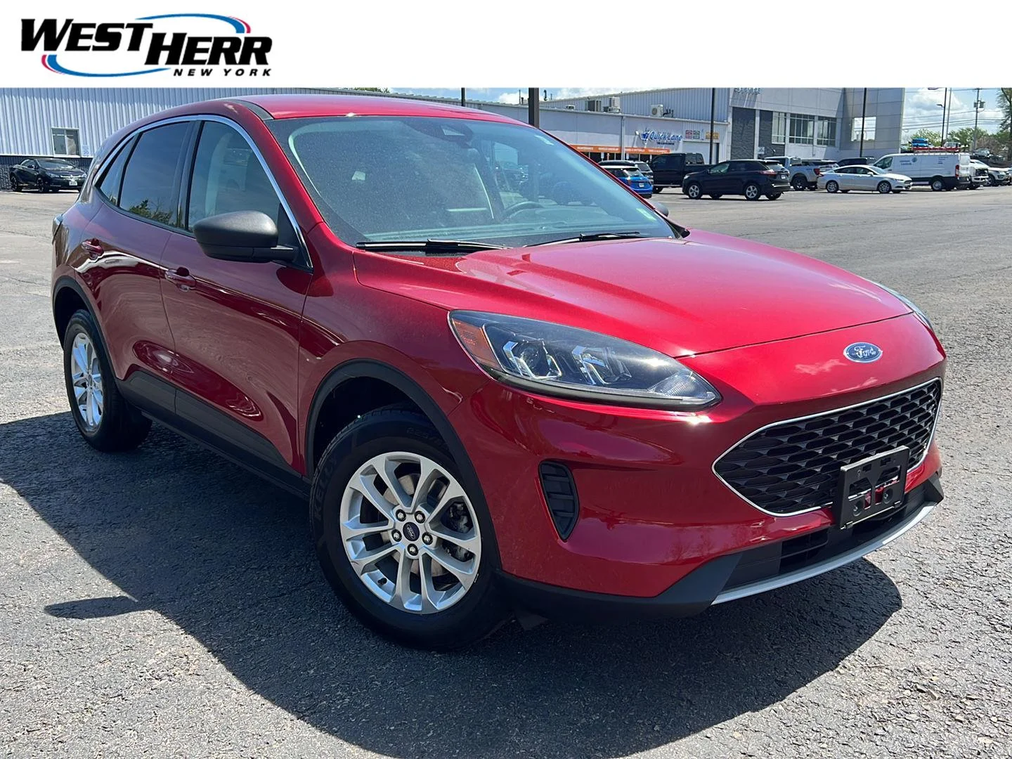 Used 2022 Rapid Red Metallic Tinted Clearcoat Ford SE image 1
