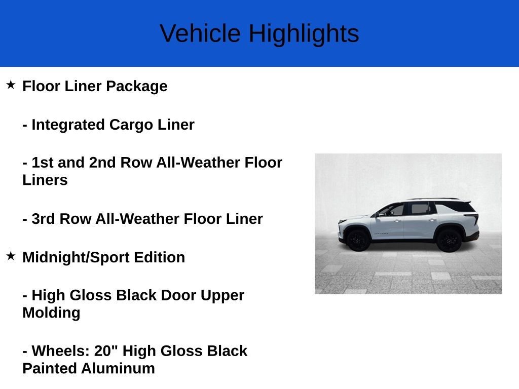 New 2026 Summit White Chevrolet LT image 3