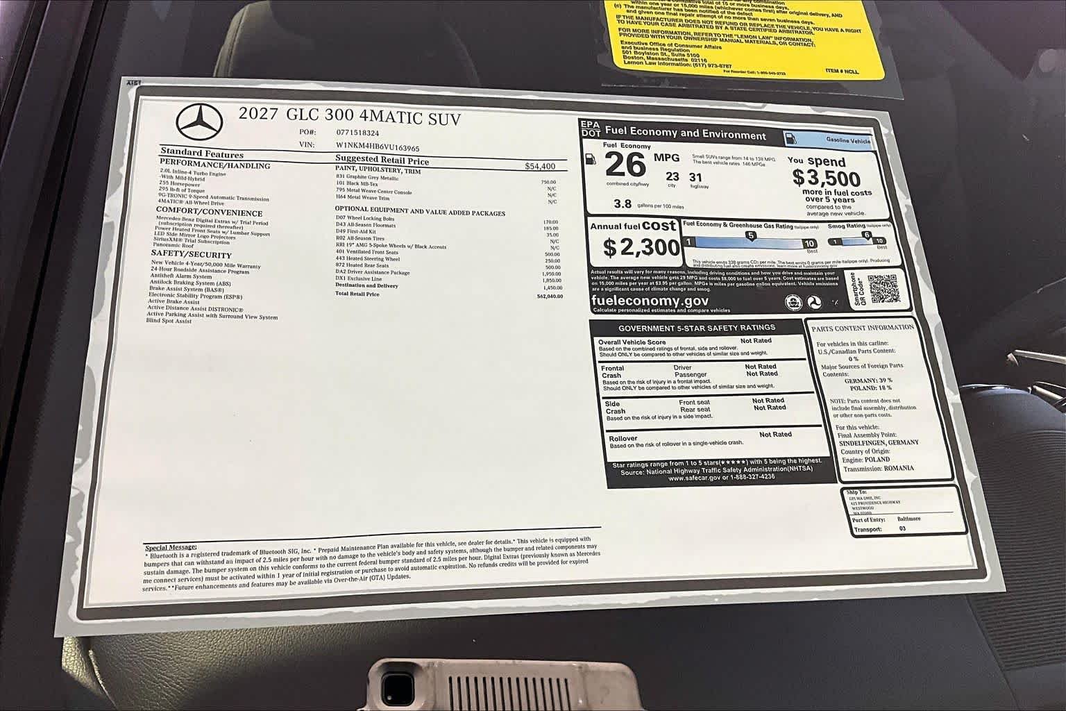 New 2027 Graphite Grey Metallic Mercedes-Benz GLC 300 image 18