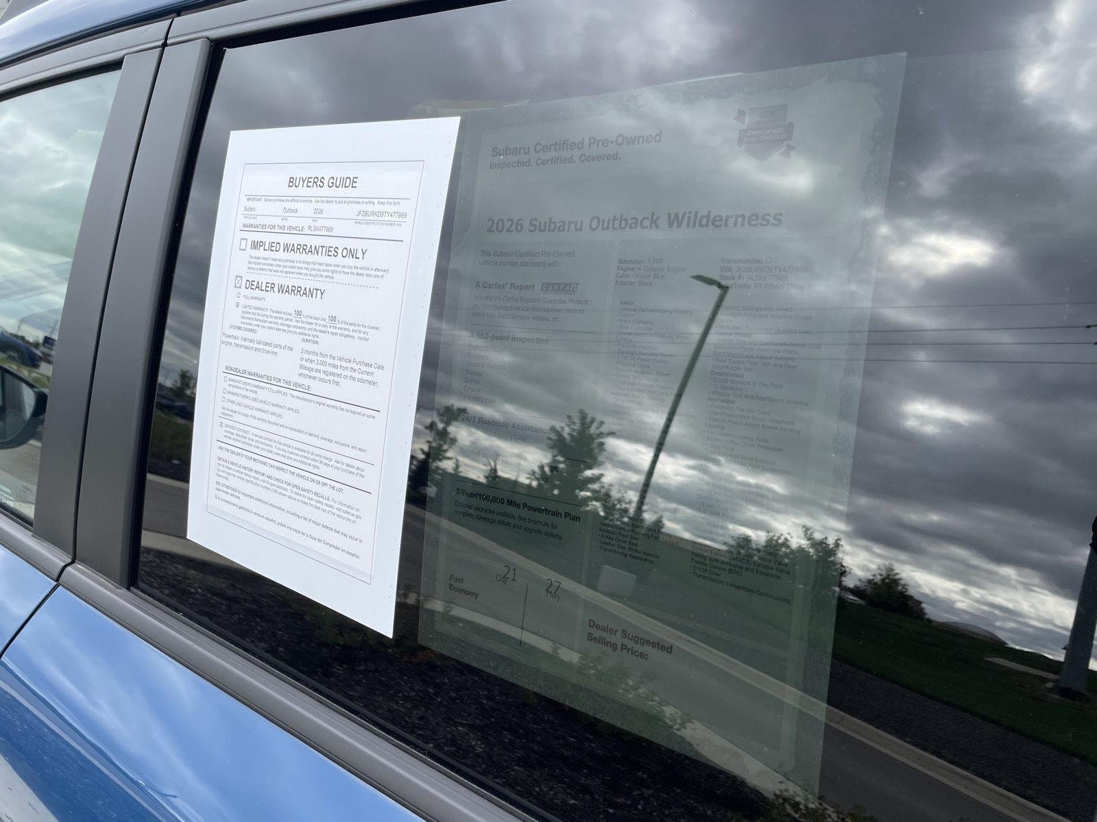 Certified Used 2026 Geyser Blue Subaru Wilderness image 17