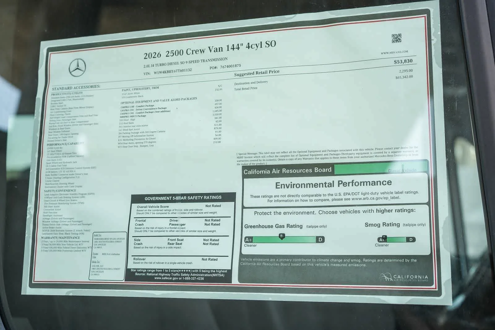 New 2026 Arctic+White Mercedes-Benz Crew 144WB High Roof RWD 2.0L I4 Diesel Turbo SO image 33