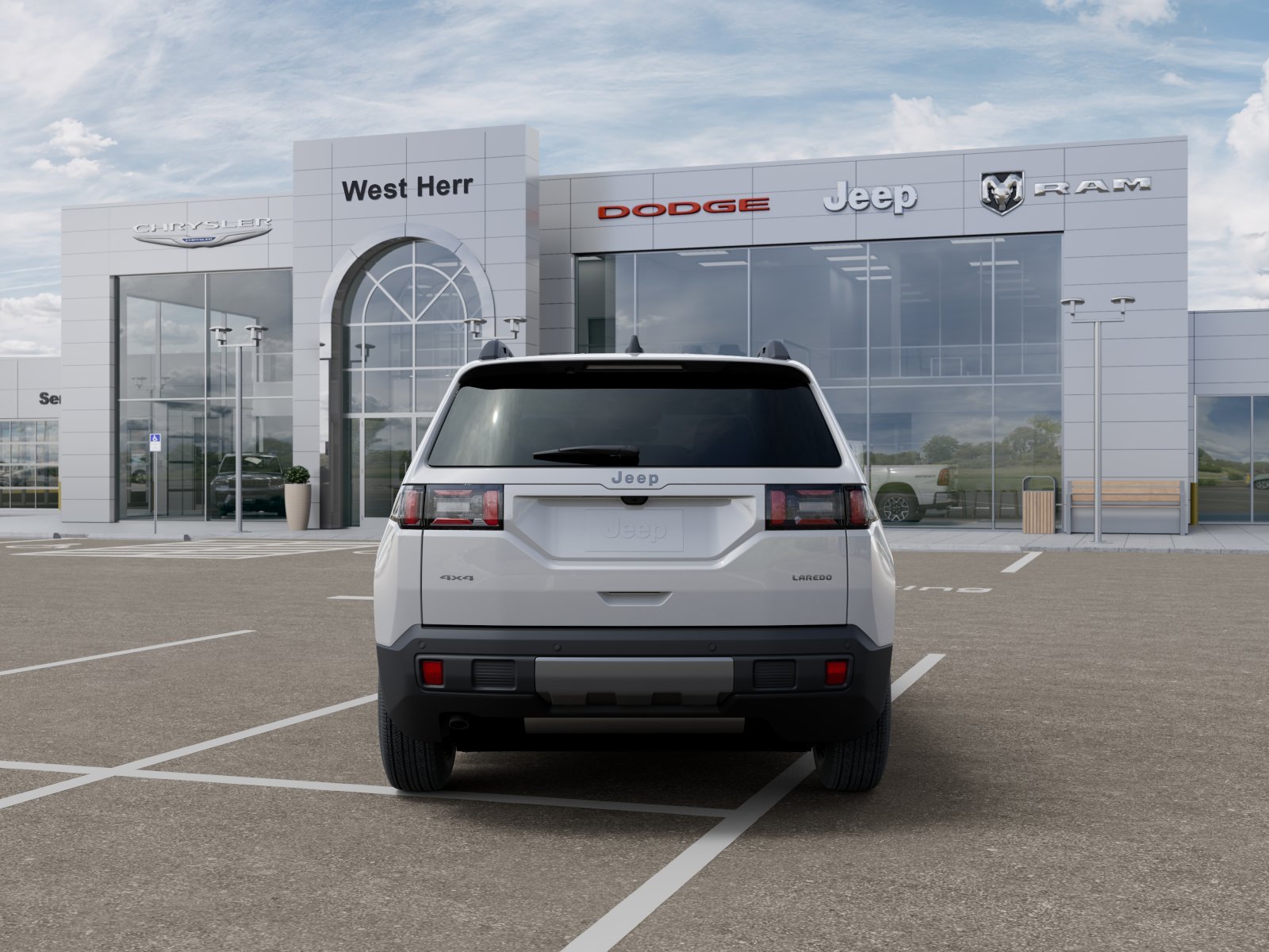 New 2026 Bright White Clear-Coat Exterior Paint Jeep Laredo image 57