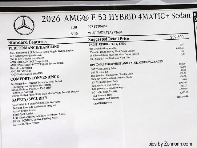 New 2026 Graphite Grey Metallic Mercedes-Benz AMG® E 53 E 4MATIC+ Sedan image 62