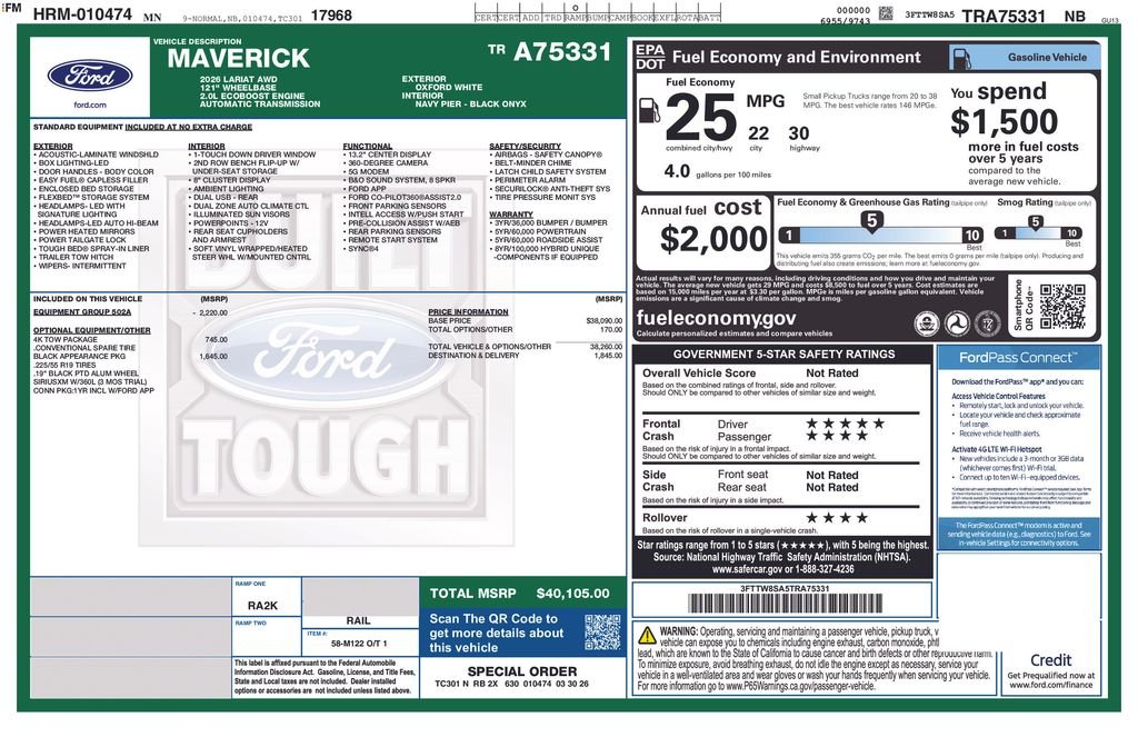 New 2026 Oxford White Ford Lariat® image 27