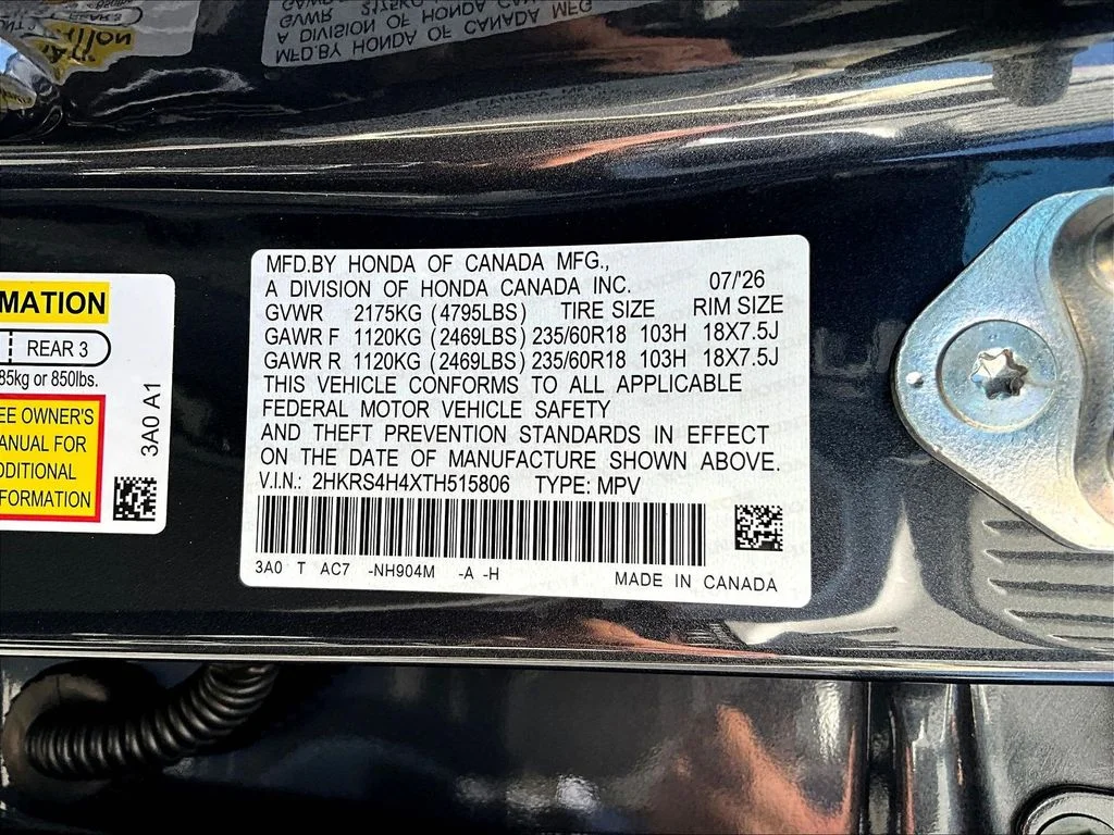 New 2026 Meteorite Gray Metallic Honda AWD EX image 19