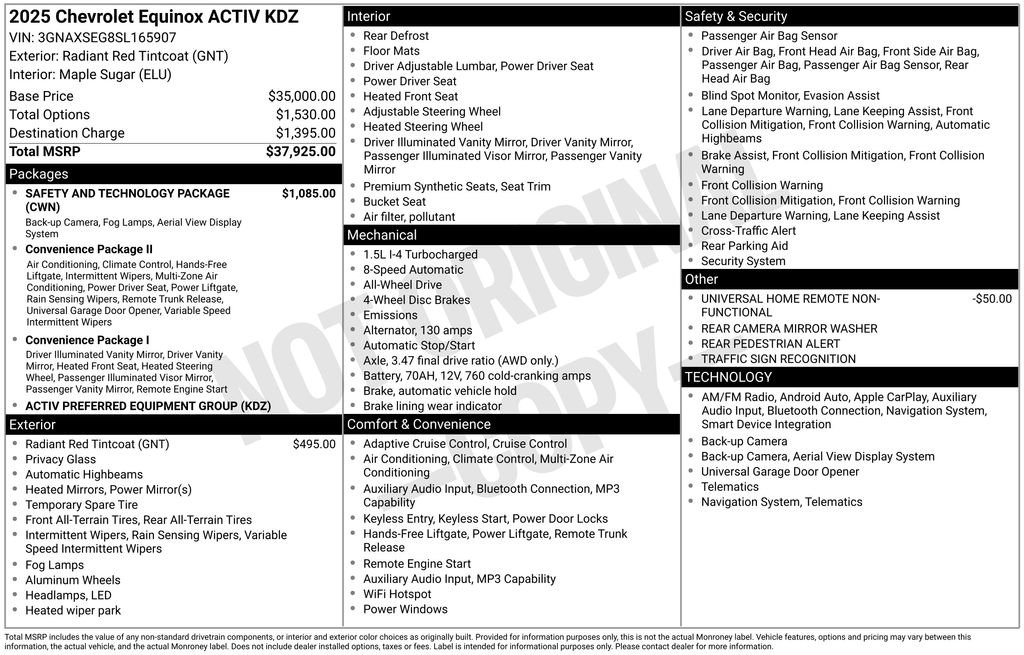 Used 2025 Red Chevrolet ACTIV image 26