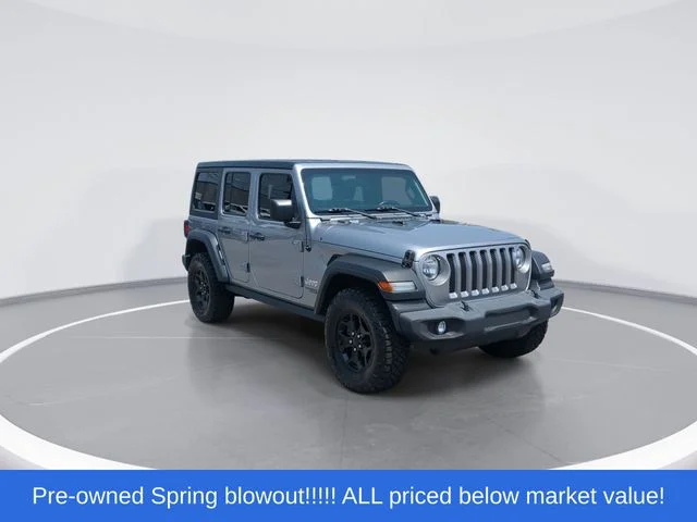 Used 2021 Silver Jeep Unlimited Sport S image 2