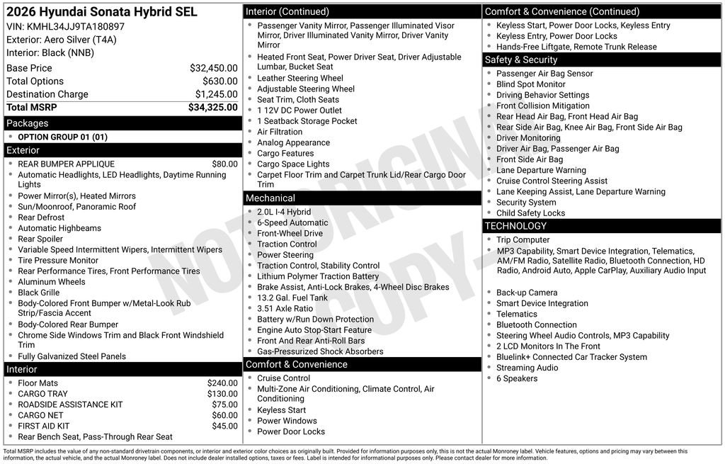 New 2026 Silver Hyundai SEL image 20