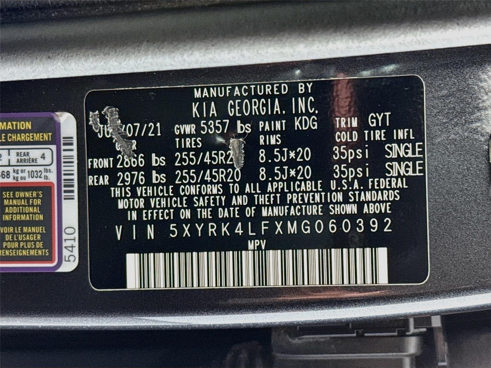 Used 2021 Gravity Gray Kia SX image 33