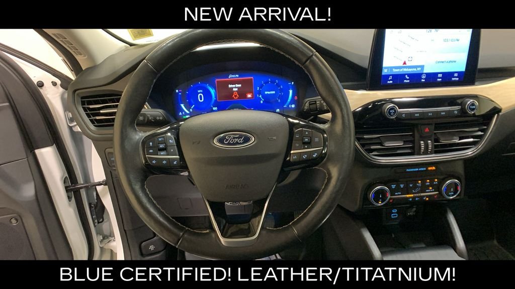 Certified Used 2022 White Metallic Ford Titanium image 34