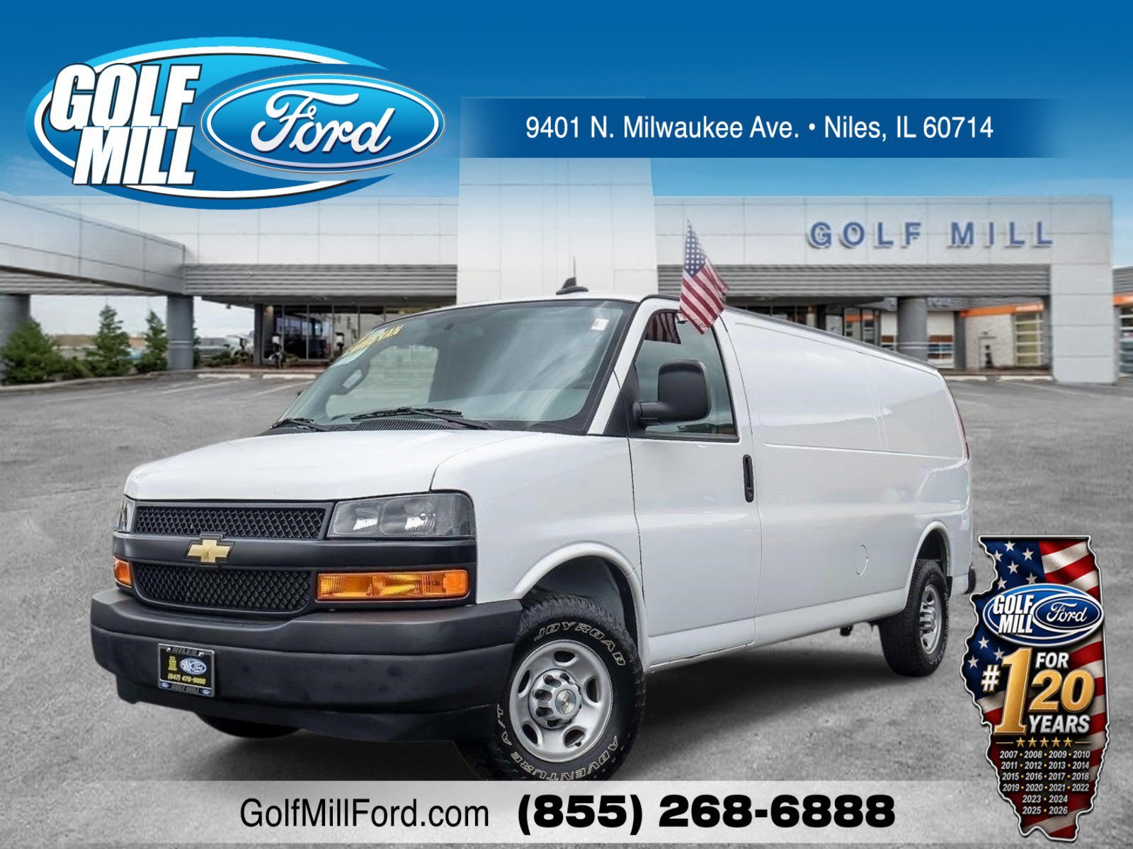 Used 2024 Summit White Chevrolet Work Van image 1