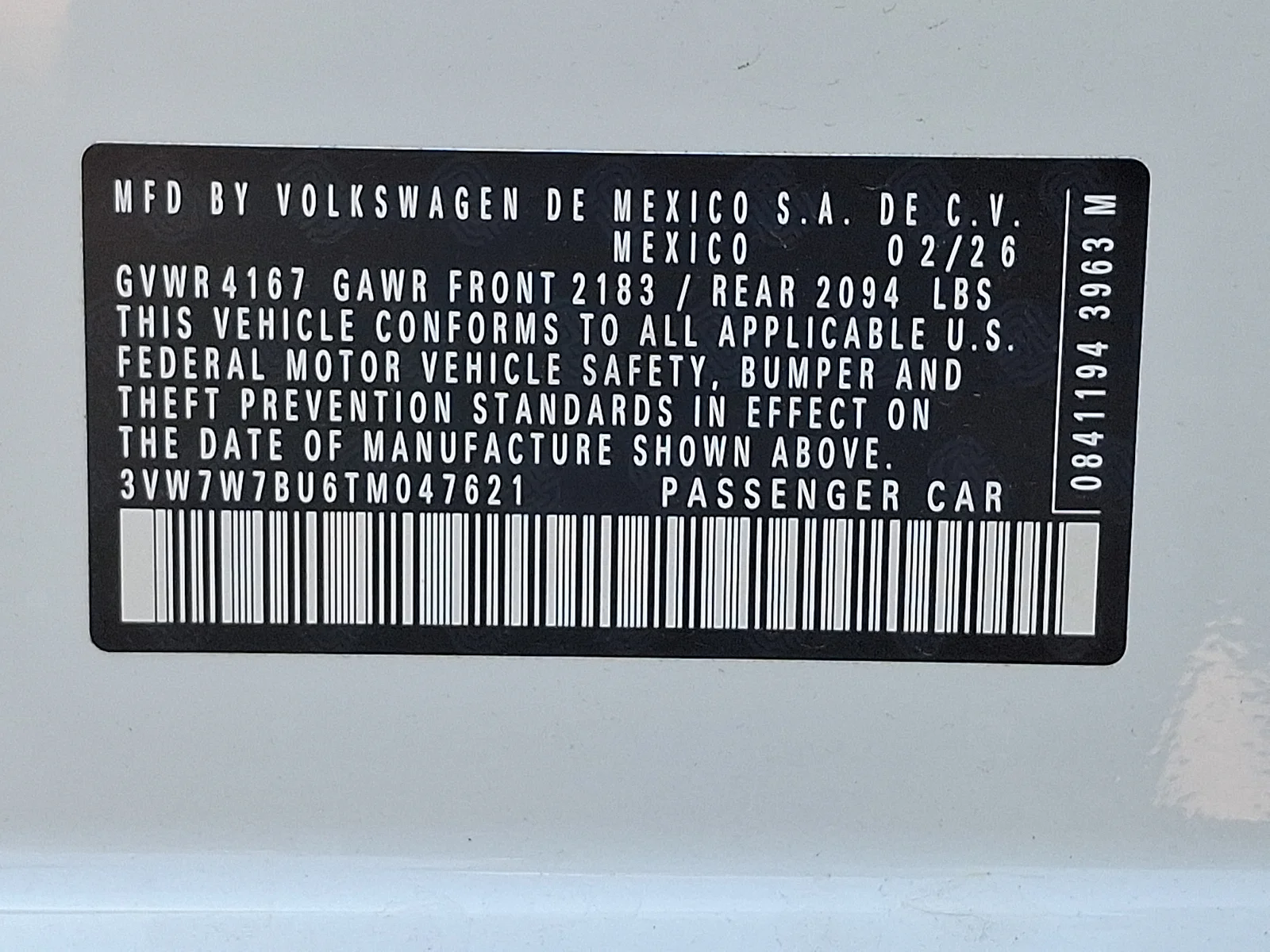 New 2026 Opal White Pearl - 0P0P Volkswagen SE image 11