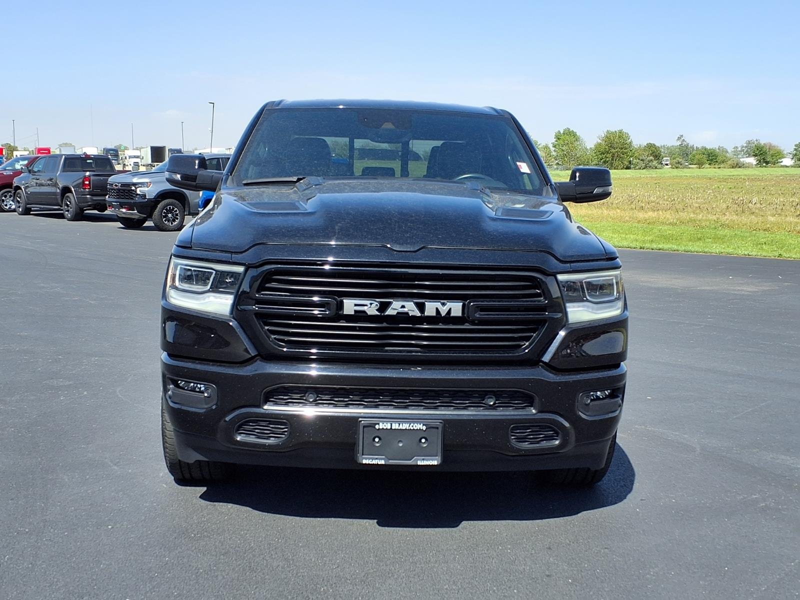Used 2023 Diamond Black Crystal Pearl Coat RAM Laramie image 18