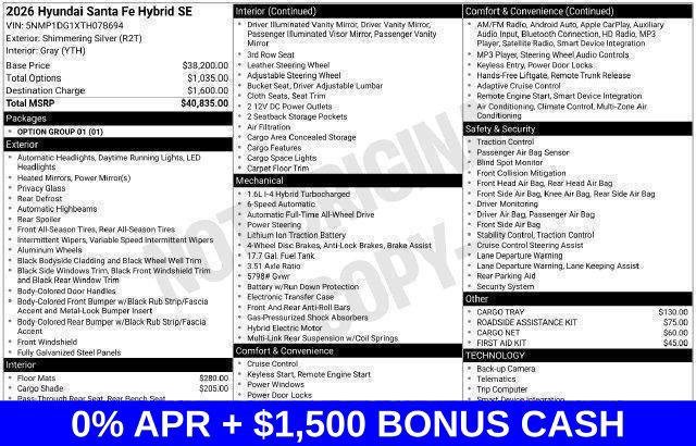 New 2026 Silver Hyundai SE image 43