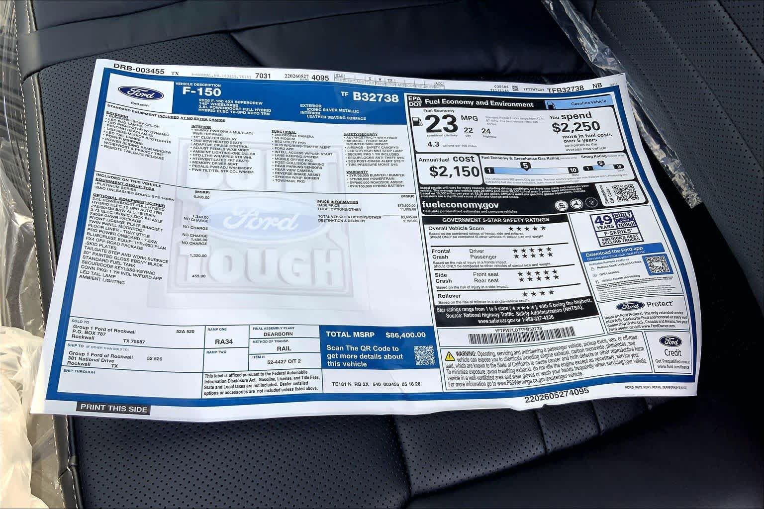 New 2026 Iconic Silver Metallic Ford Platinum® image 19