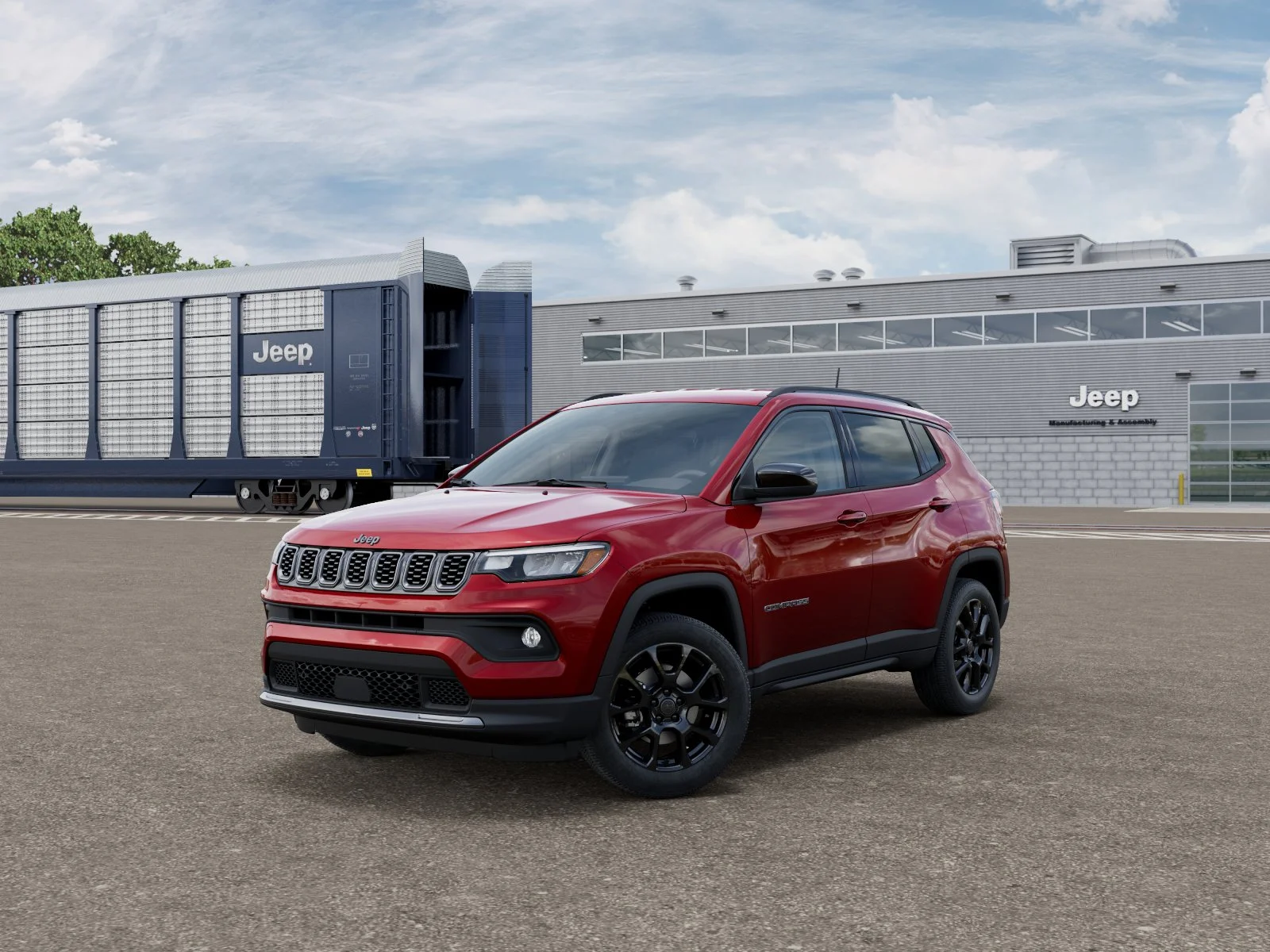 New 2026 Red Hot Pearl-Coat Exterior Paint Jeep Latitude image 1