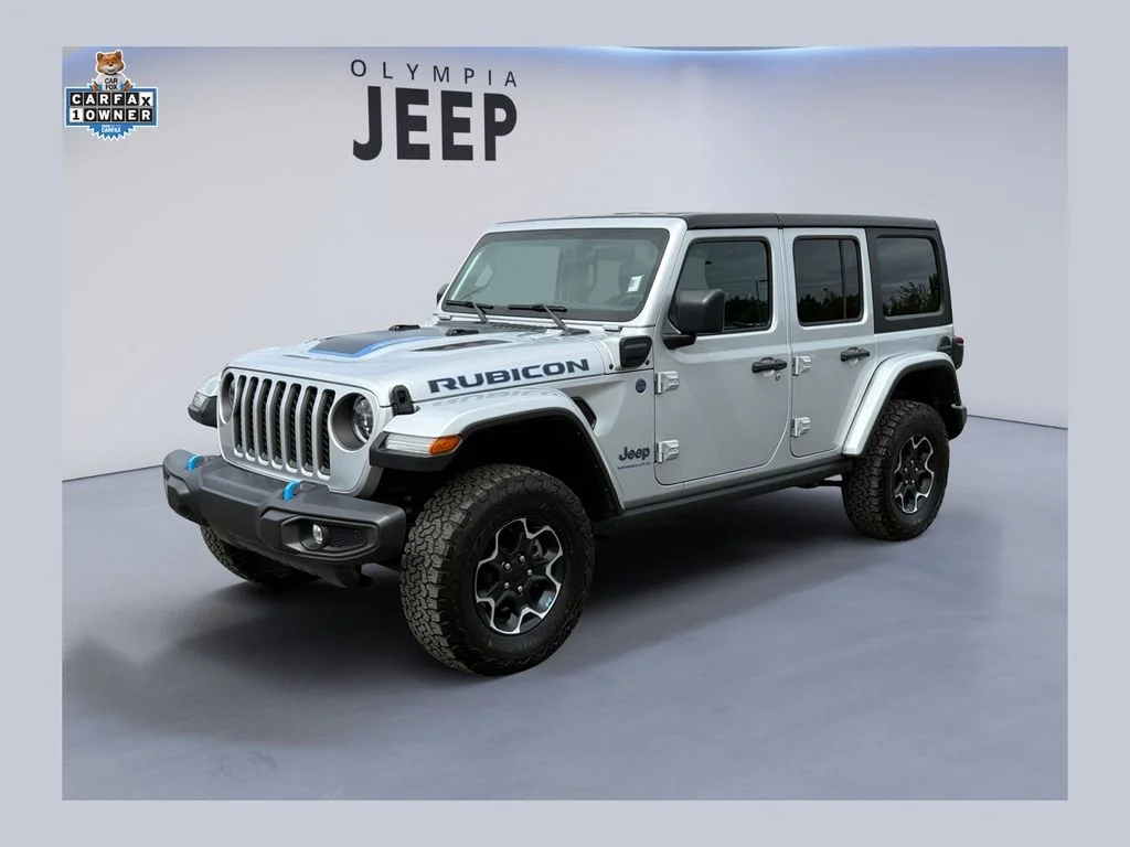 Used 2023 Silver Jeep Rubicon 4xe image 1