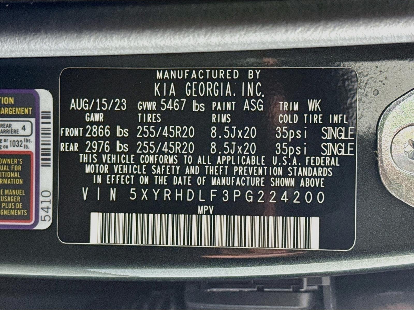 Used 2023 Aruba Green Kia X-Line EX image 33