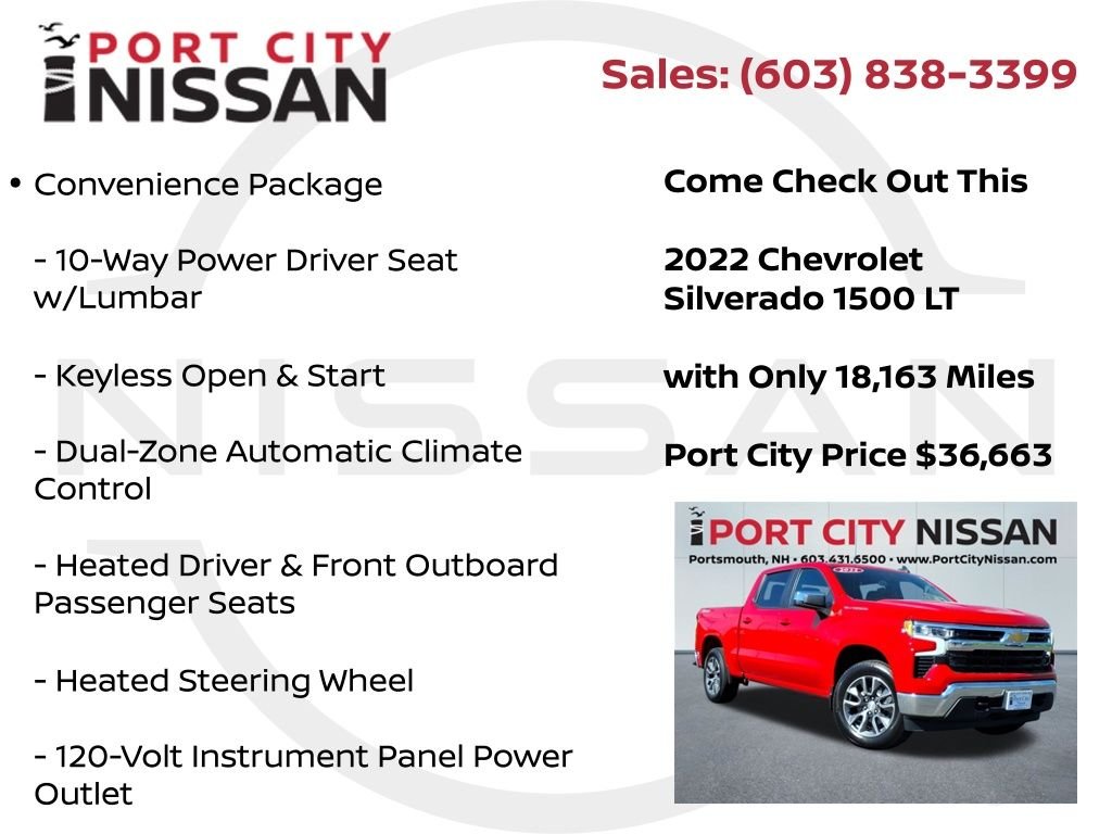 Used 2022 Red Hot Chevrolet LT all star edition w/20" wheels image 8